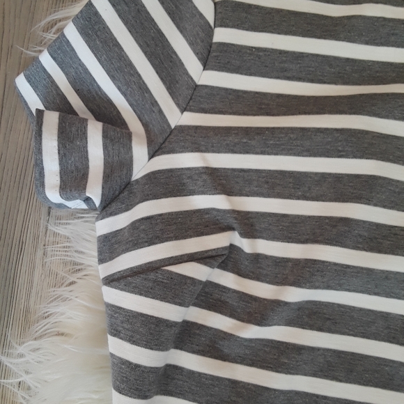 OLD NAVY Grey Stripe Dress NEW - Picture 3 of 7